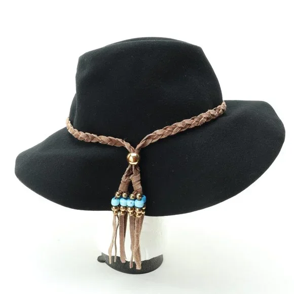 Ale by Alessandra • Free People Gaucho Adjustable 100% Wool Felt Hat Suede Trim